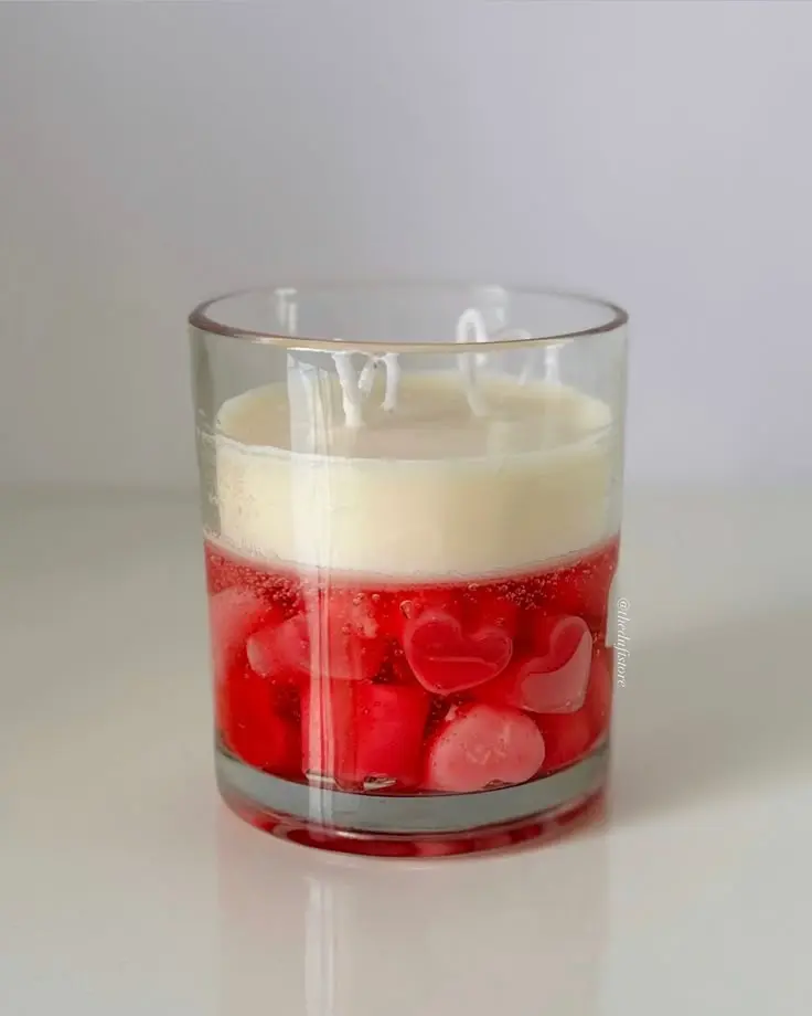 Heart candle in soy and Gel wax 150gms