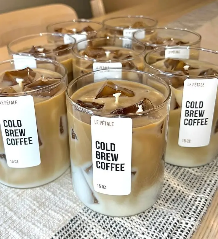 EverGlow Candles Cold Brew Coffee Candle Jar, Scented Candle, Perfect Scented Candles for Home & Aesthetic Candle for Gifting | 200g Soy Wax Candles | 48hr+ Burn Time (Cold Brew Coffee)